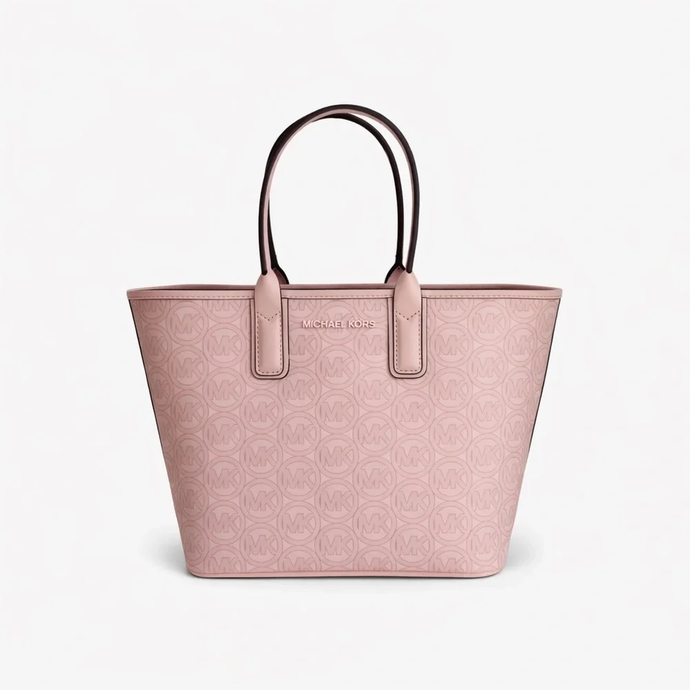 Michael Kors Jodie Small Logo Jacquard Powder Blush Signature Tote Bag​